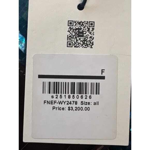 Vintage Fendi FWRD Renew Sequin Baguette Shoulder Bag in Blue Womens Handbag - Picture 14 of 16